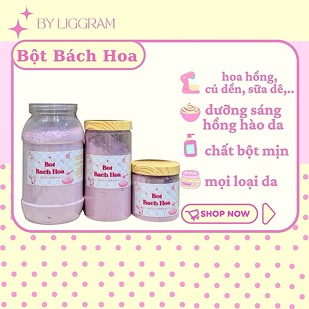 Bột Bách Hoa - Bột dưỡng da By Liggram