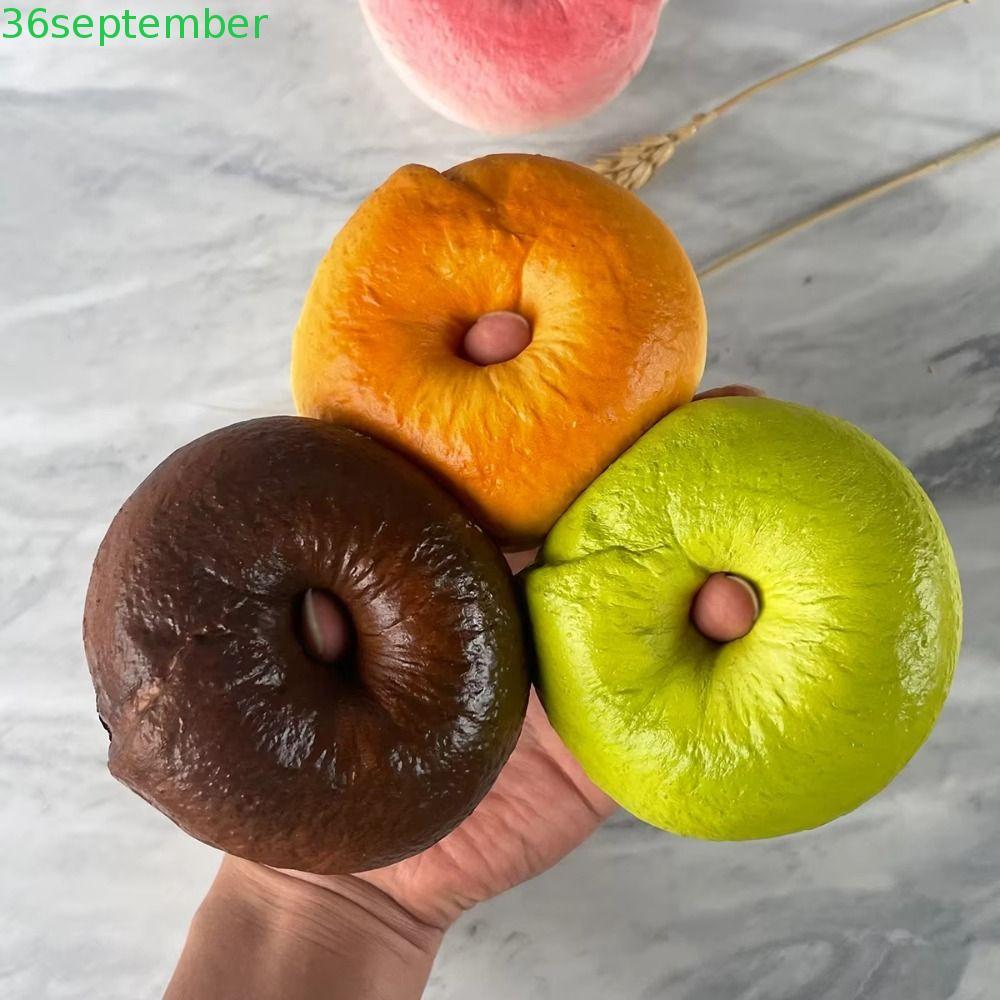 SERIES Bagel Bread Squishy Toy, Đồ chơi căng thẳng giả Squishy siêu mềm sáng tạo, Đồ chơi giáo dục N