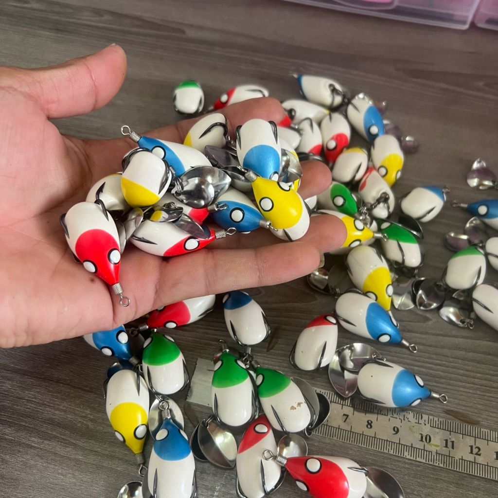 Nhái Hơi Mini H1 CHADO Chì Đúc 3.3cm – Mồi Câu Lure Lưỡi Titan Chống Vướng, Chuyên Cá Lóc, Cá Chẽm