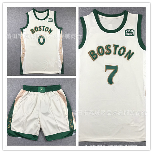 Giao hàng trong ngày24 mẫu City Edition Celtics Celtics 0 Tatum 7 Brown Green Jersey