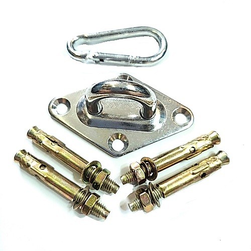 Bộ Móc Và Phụ Kiện Hợp Kim Size Lớn Chịu Lực Nặng 90kg Dùng Treo Xích Đu / Võng/ Đèn Trần/ Quạt Trần Đồ Kim Khí Tiện Ích