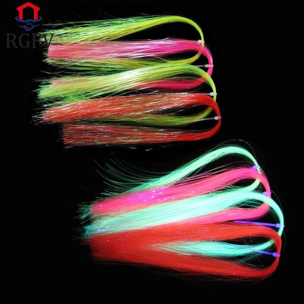 RGFV Fly Tying Tinsel DIY Tinsel Streamer Flash Shining Fishing Lure Jig Hook Streamer
