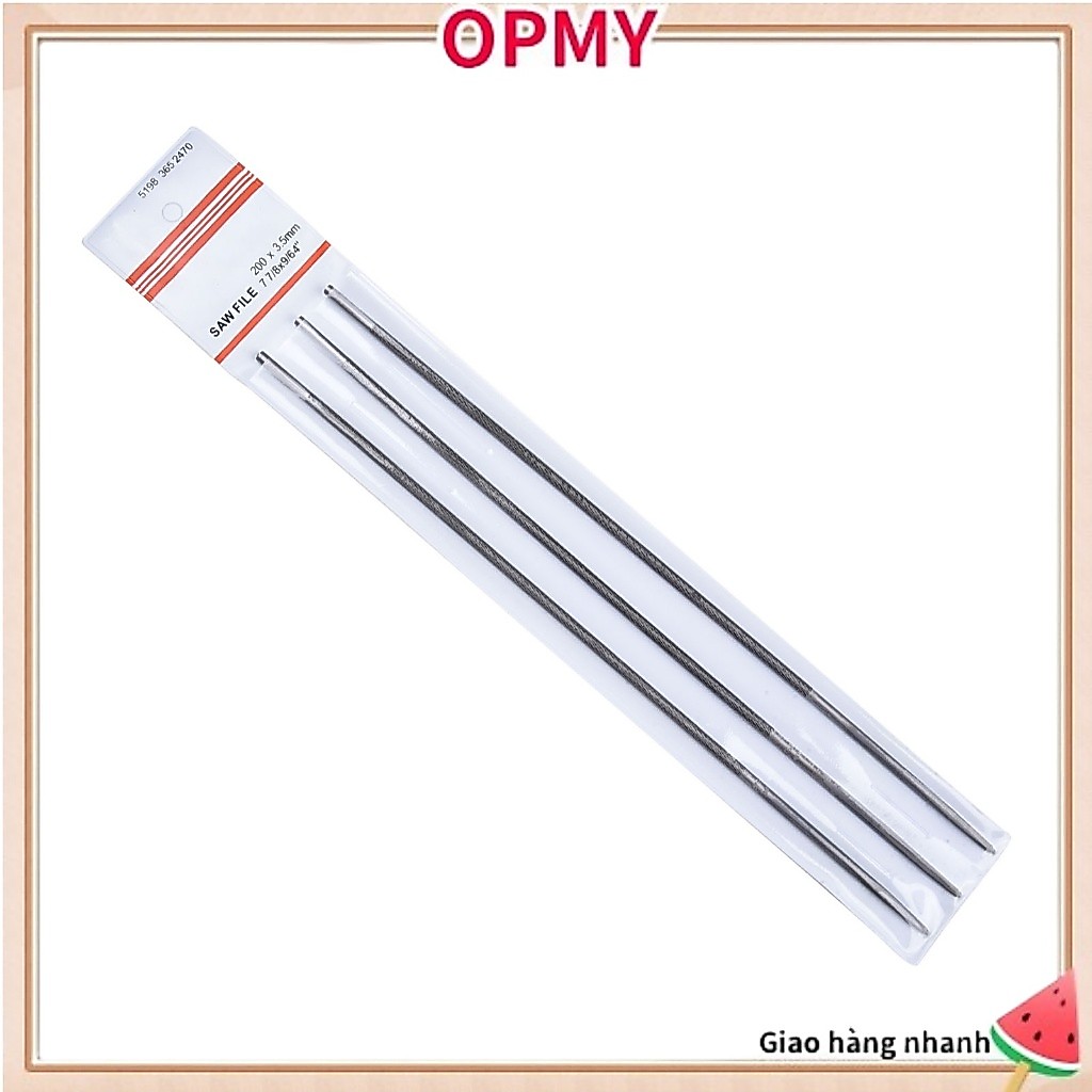 Dũa cưa xích 1/8, Bộ dũa mài lưỡi cưa xích cao cấp 3.5mm (3 hoặc) dành cho máy cưa xích
