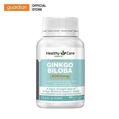 Thực Phẩm Bảo Vệ Sức Khoẻ Cải Thiện Trí Nhớ Healthy Care Ginkgo Biloba 6000mg 60 Viên | Guardian Việt Nam