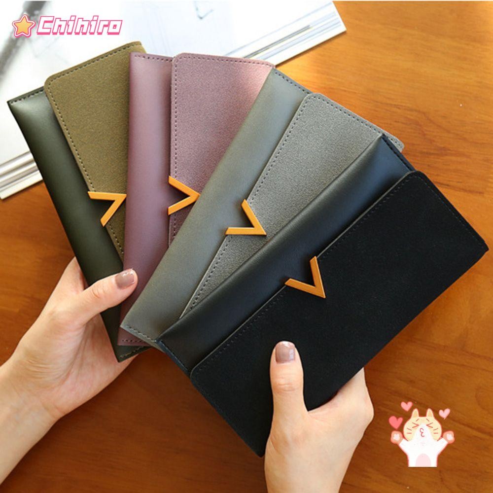 PK4 CHIHIRO Túi Đựng Tiền Mới Túi Đựng Thẻ Da Nữ Ví Kẹp Ví Túi Đựng Tiền Xu Dây Kéo Phong Bì Ví / Nh