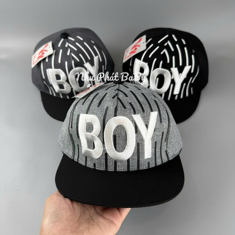 [ 3-8 TUỔI ] MŨ HIPHOP THÊU BOY CHO TRẺ EM - NÓN SNAPBACK BOY CHO BÉ TRAI