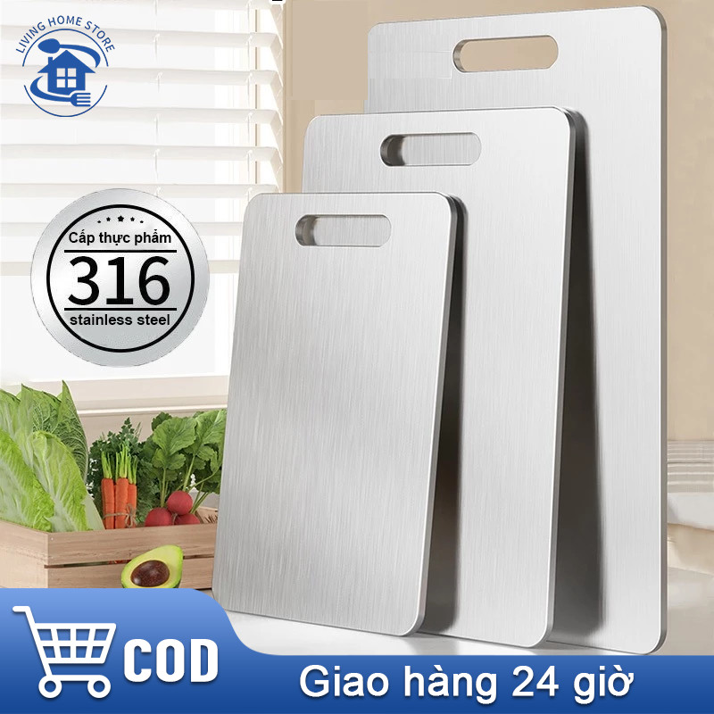 [🎆 Free shipping]Thớt kháng khuẩn 2 mặt inox 316 cao cấp thớt kháng khuẩn dễ dàng lau chùi không lo 