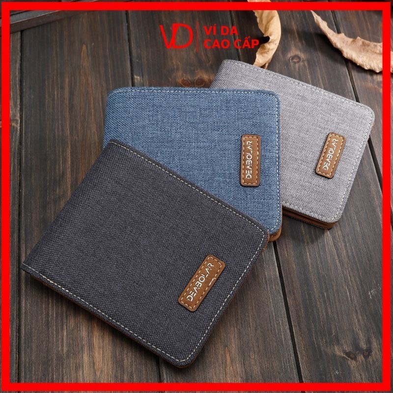 Ví nam vải canvas Deabolar chống nước cầm tay nhiều ngăn, bóp nam canvas nhỏ gọn AFC5433 [VD Luxury_