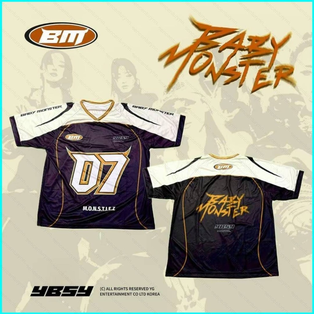 Áo thun BabyMonster Jersey 07 phong cách K-pop RAMI AHYEON RORA ASA, phù hợp cho mùa hè