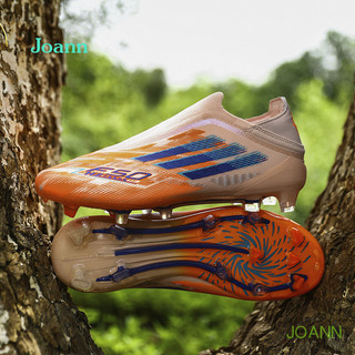EUR CUP FG Giày bóng đá,Không có dây giày Những chiếc gai dài Giày đá bóng trẻ em cho nam và nữ size:35~45