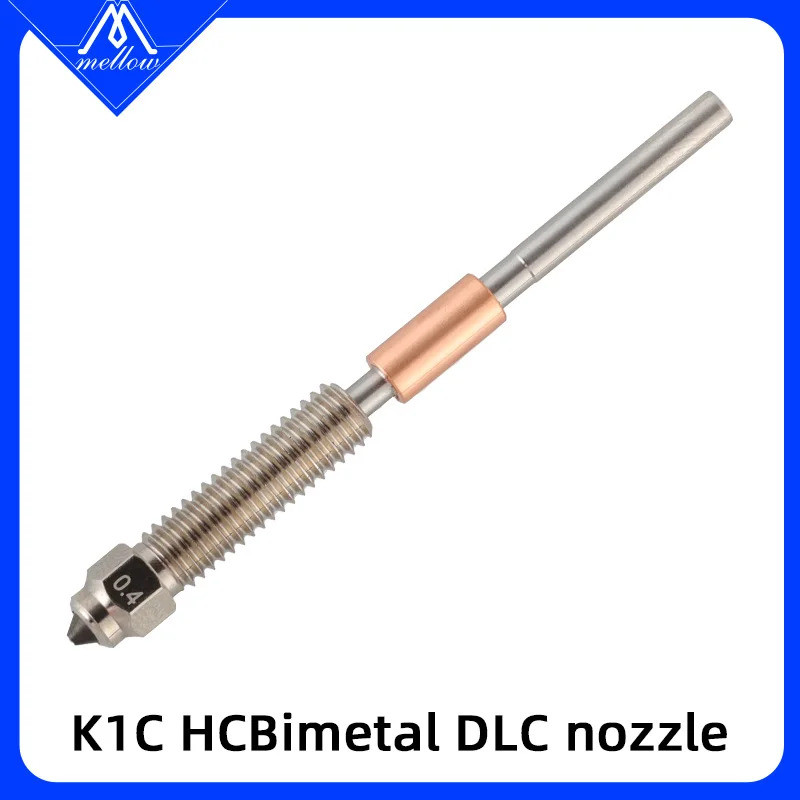 Mellow Nâng Cấp Lưu Lượng Cao DLC K1C HC Vòi Phun Bimetallic Độ Bền Đồng & Thép Cứng Cho Creality K1