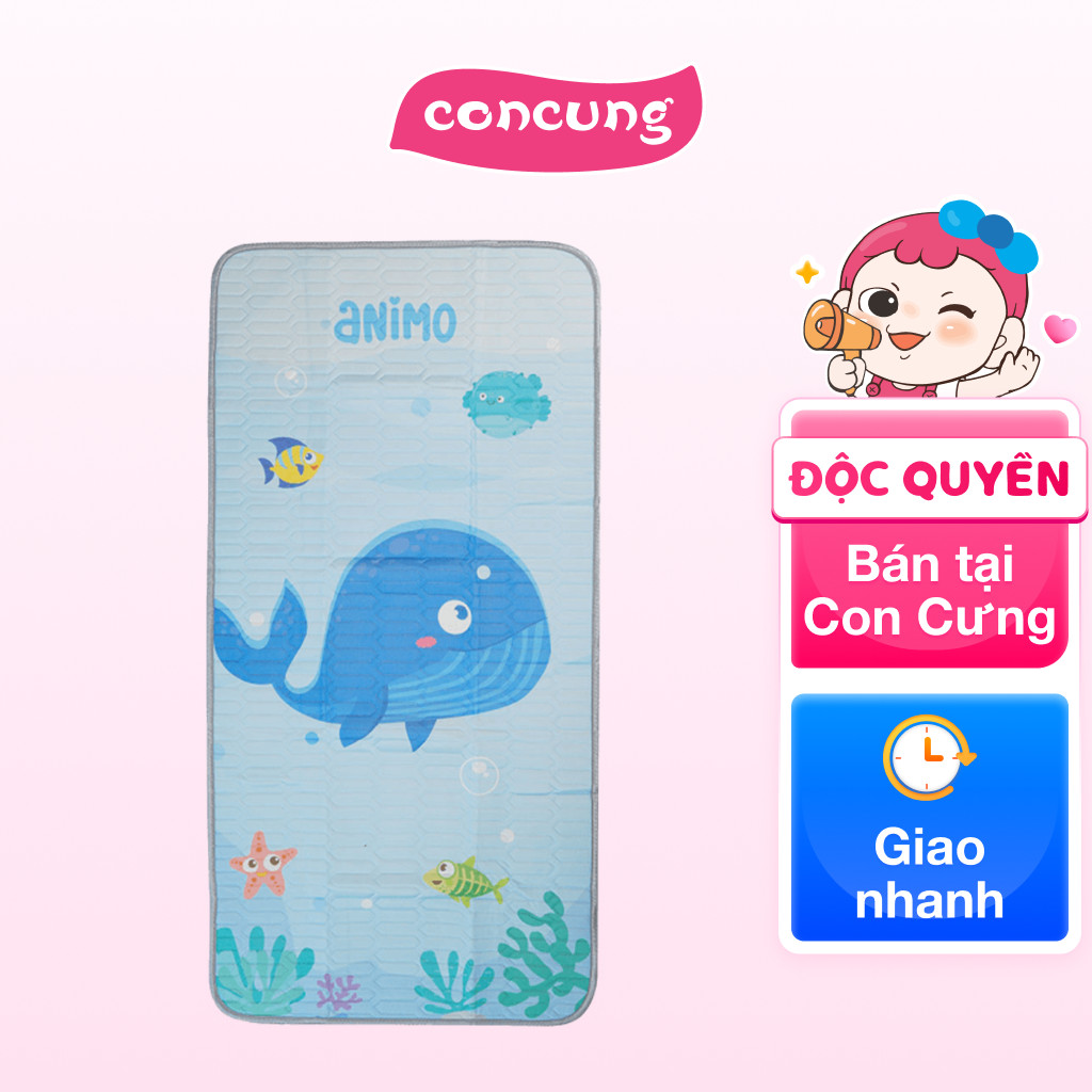 Chiếu điều hòa cao cấp cho bé Animo cá voi (60x120cm)
