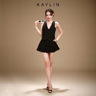  Set KAYLIN áo gile phối chân váy ngắn xếp ly chất vải cotton lạnh phong cách cá tính BST Thu 2025 - SET35T7 