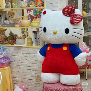 40cm/60cm/80cm Gấu bông mèo Hello Kitty mặc yếm cao cấp, Thú bông Hello Kitty size đại đáng yêu