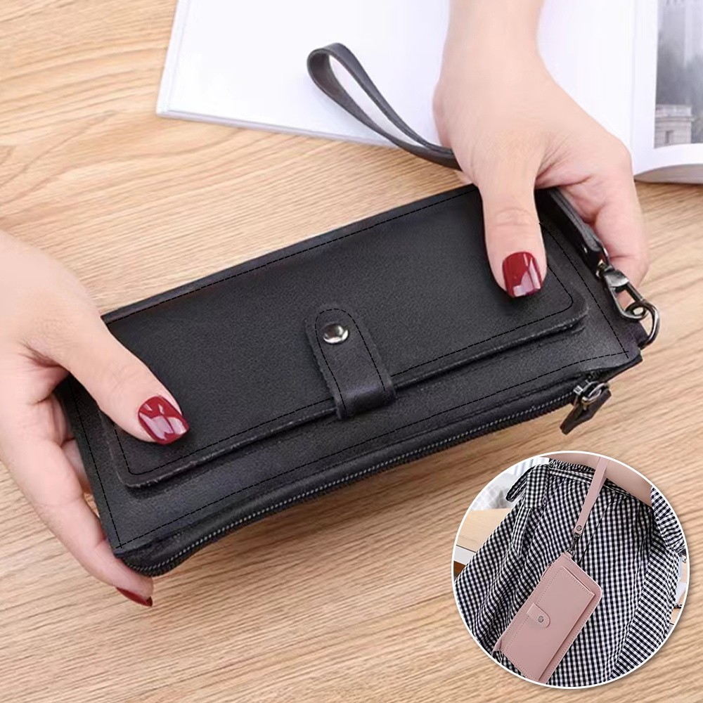 Wallet Women's zipper wallet  handbag  coin purse  PU leather wallet  anti-theft  minimalist wallet 
