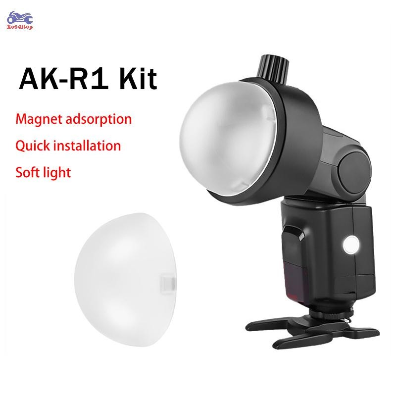 XOITOP 1Pc AK-R11 Máy khuếch tán vòm từ tính thay thế cho đèn flash đầu tròn V1 / cho AD200 / AD200P