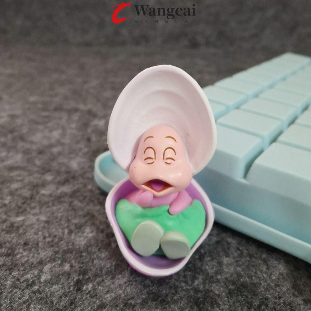 WANGMCAI Young Oyster Mặt Dây Chuyền, Happy Yawning Baby Oysters Móc Khóa, Hoạt Hình Móc Khóa PVC 3 