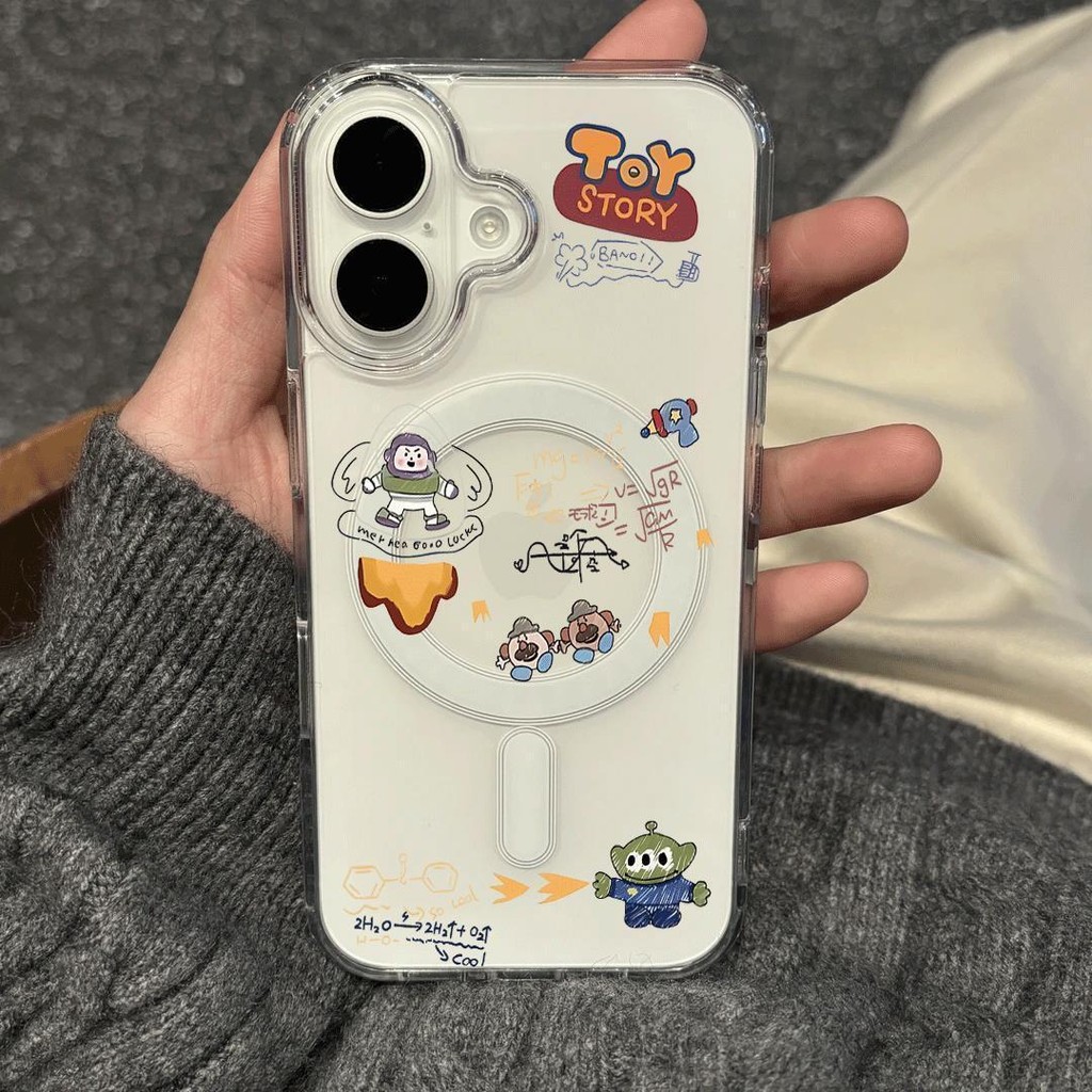 Ốp điện thoại trong suốt từ tính cho iPhone 17 Air 16 15 14 Plus 13 12 11 Pro Max Buzz Lightyear Soft Case | CXK