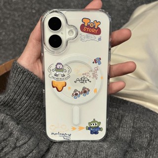 Ốp điện thoại trong suốt từ tính cho iPhone 17 Air 16 15 14 Plus 13 12 11 Pro Max Buzz Lightyear Soft Case | CXK