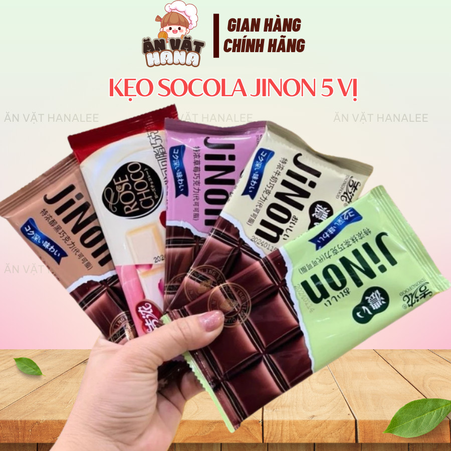 Kẹo Socola JiNon Vị Matcha, Hoa Hồng, Sữa, Dâu ,Nguyên Vị- Ăn Vặt Hanalee