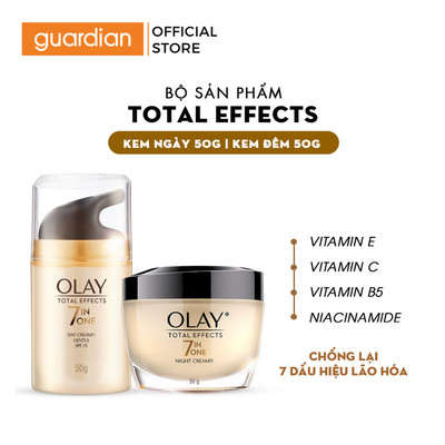 Combo Olay Total Effects Kem Dưỡng Đêm 50g & Olay Kem Dưỡng Ngày SPF 15 50g | Guardian Việt Nam
