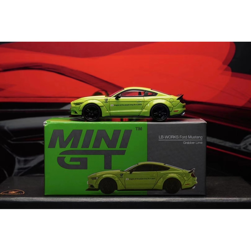 [Sang Trọng] MINI GT 1: 64 Ford Ford Mustang Mẫu xe hợp kim xanh