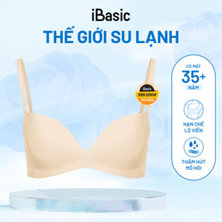 [MUA 3 TẶNG 1 QUẦN SU] Áo ngực su mút vừa iBasic không đường may lazercut BRAW033