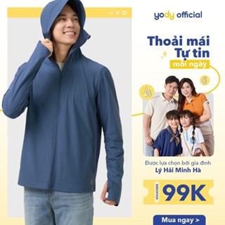 Áo khoác chống nắng nam YODY thoáng khí, siêu nhẹ, thoải mái, thấm hút tốt, chống tia UV UPF50+ MEJA25S007