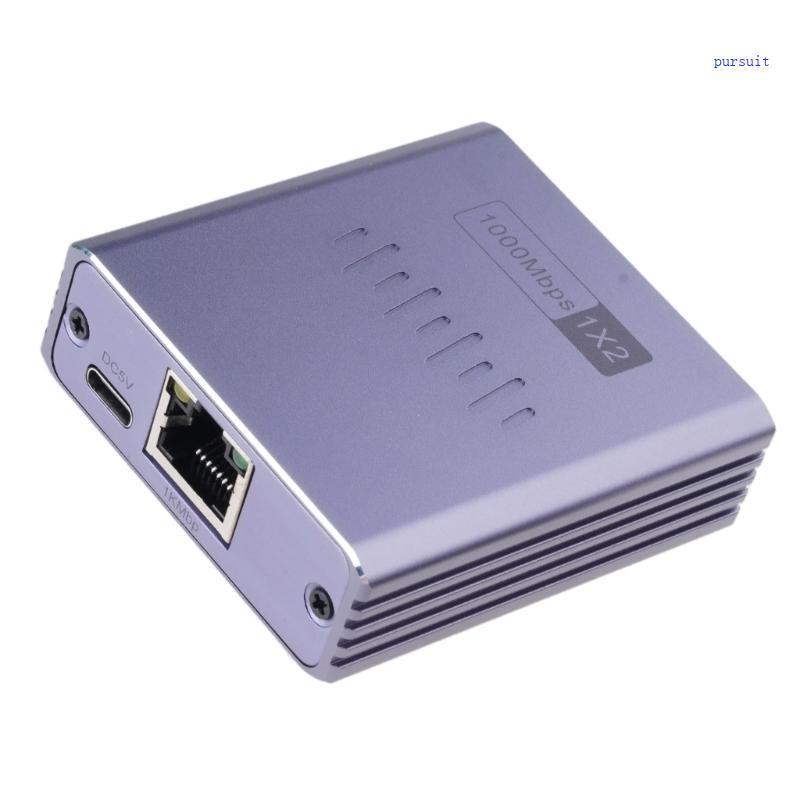 SUIT 2 cổng 1000Mbps RJ45 Gigabit Ethernet Bộ chia tốc độ nhanh 1000Mbps