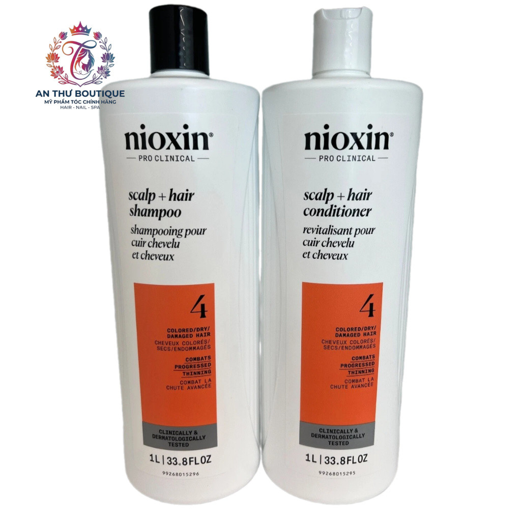 Dầu gội xả chống rụng tóc Nioxin System 4 1000mlx2 ( New 2027 ) .AT