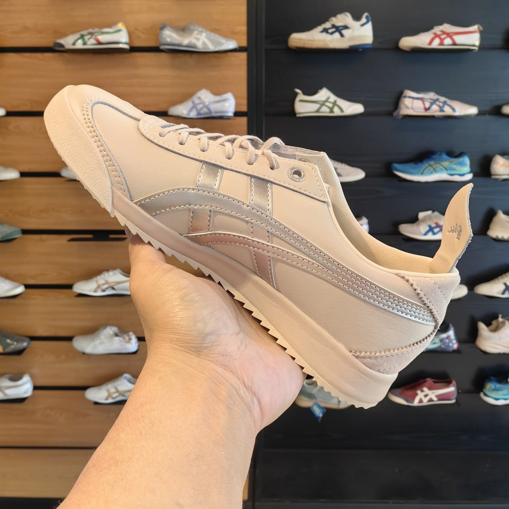 Giày chạy bộ Onitsuka Tiger Mexico 66 EX phong cách mới - Màu be bạc