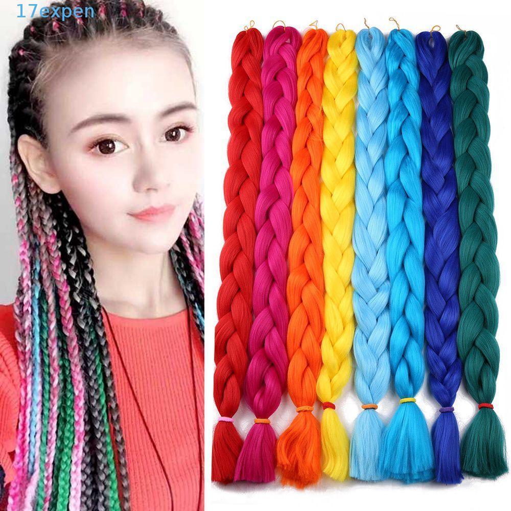 EXPEN Jumbo Bện Kiểu Tóc Tổng Hợp Cho Nữ Bím Giả