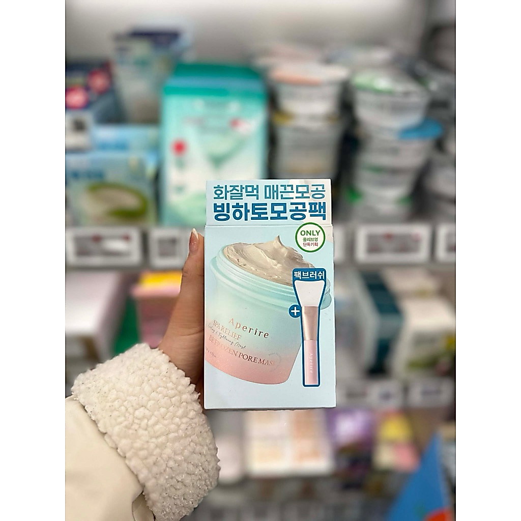 [Bill Oliveyoung][Kèm cọ]Mặt nạ đất sét băng lạnh Aperire Spa Relief Be Frozen Pore Mask