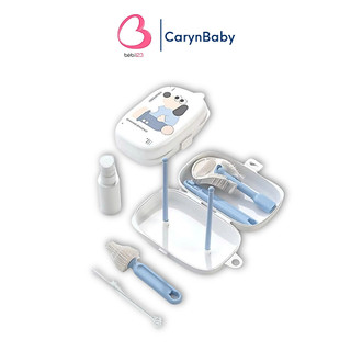 Bộ Cọ bình sữa Di Động 6 chi tiết hình Chó, cọ silicon du lịch xếp gọn cho bé CarynShop