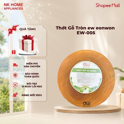 Thớt Gỗ Tròn ew eonwon EW-005, Kích thước 25x3cm, Dùng Để Chặt Thái Chống Mốc, Kháng Khuẩn, An Toàn