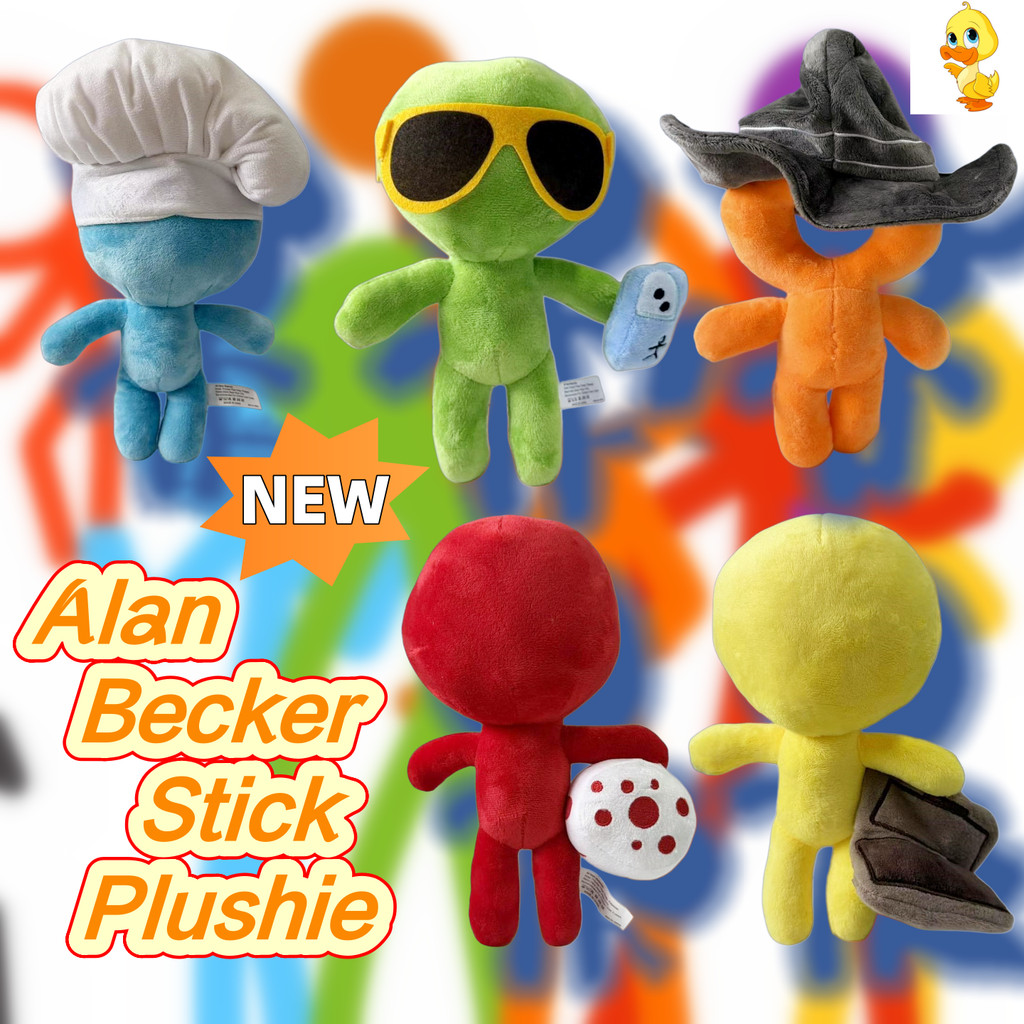 PLUS✨COD MỚI✨Alan Becker Stick Youtoz Đồ Chơi Sang Trọng Dễ Thương Alan Becker Plushie Búp Bê Vui Nh