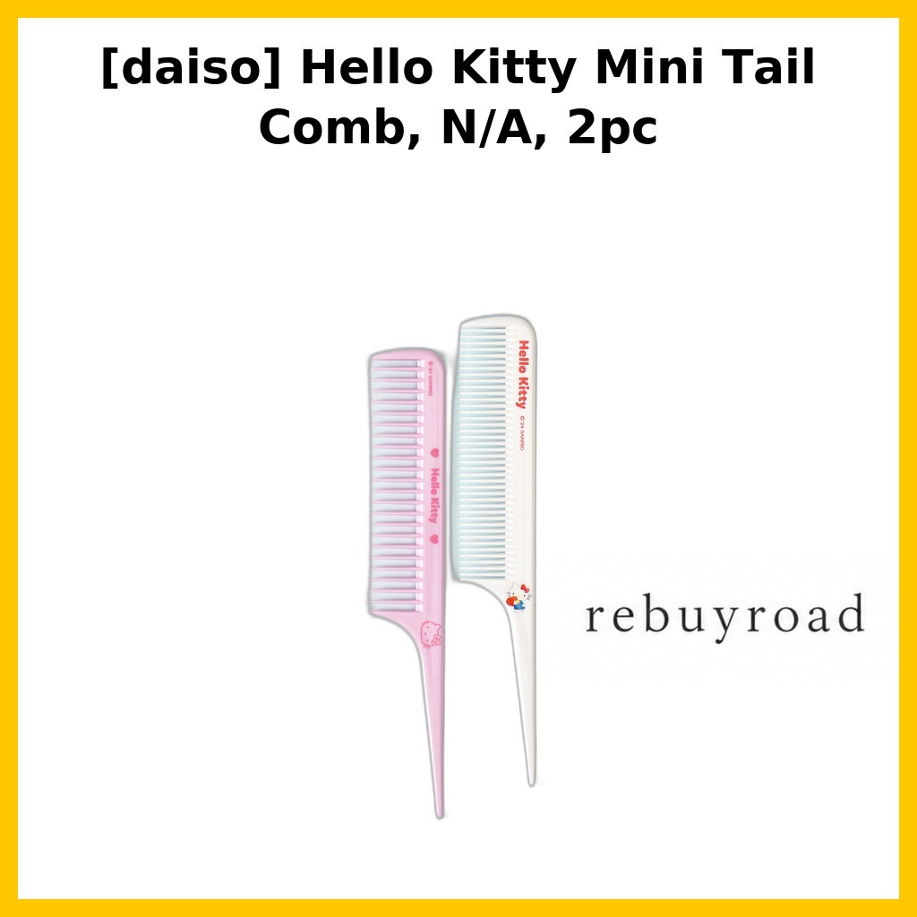 [DAISO KOREA] Lược đuôi mini Hello Kitty, N / A, 2 cái / Lược đuôi mini Hàn Quốc / Thiết kế Hello Ki