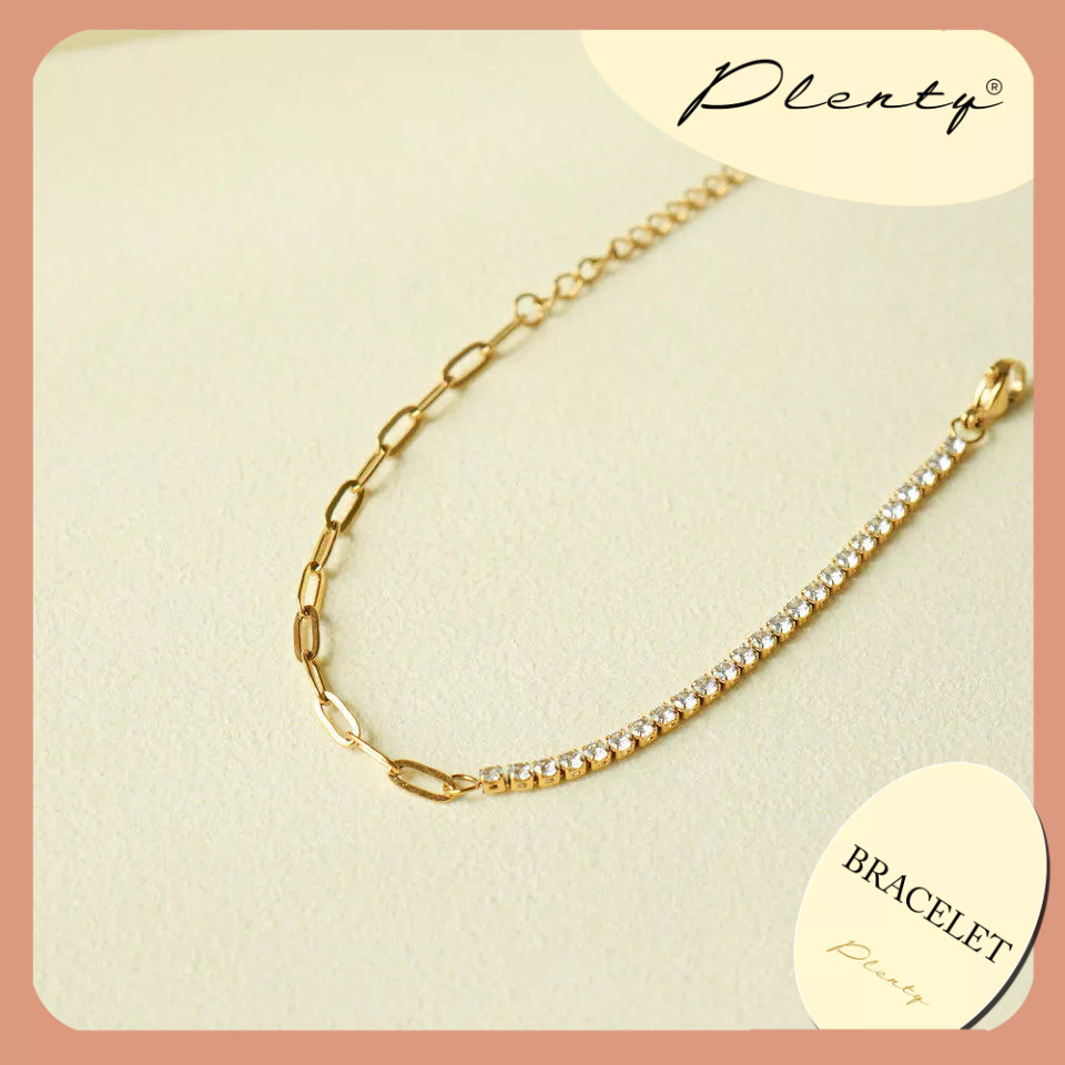 AG1 Plenty Francisca Chain Link Tennis Bracelet Thép không gỉ
