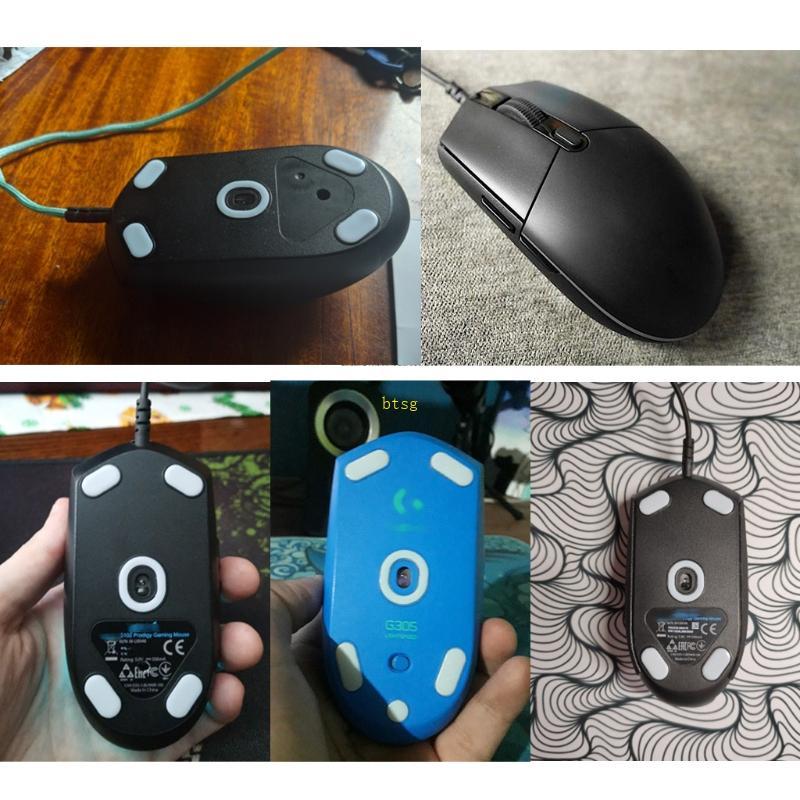 Btsg 1 Bộ Chuột Trượt Chân Miếng Lót Chân Chuột Miếng Dán Cho G102 G Chuột Có Dây Trắng Tròn Cong Cạ