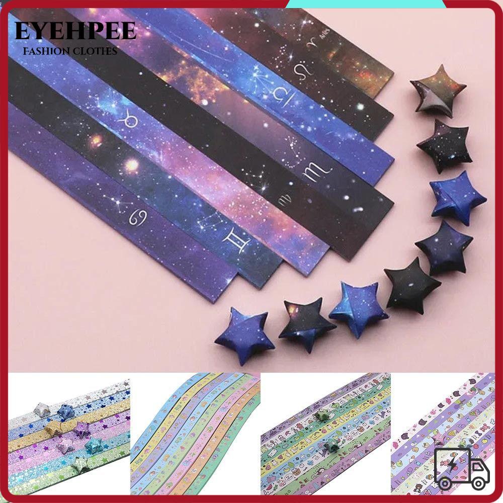 EYEHPEE Star Paper Strip, Phim hoạt hình Ngôi sao một mặt Giấy Origami, Thủ công nghệ thuật DIY Ngôi