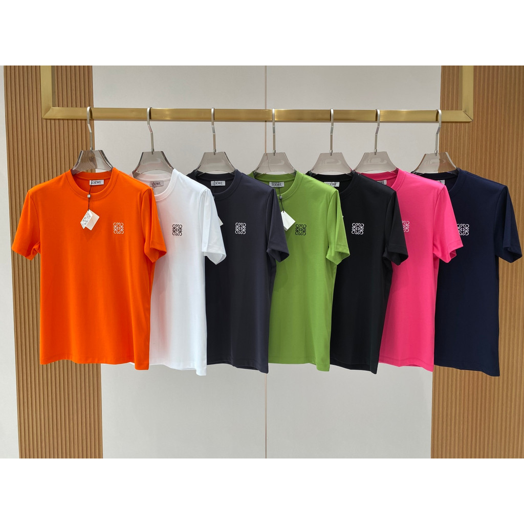 Áo thun ngắn tay mùa hè LOEWE Kích thước lớn Phong cách cổ điển Thiết kế ban đầu Tay áo Raglan rộng 