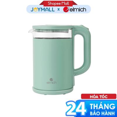 Ấm Đun Siêu Tốc Elmich KEE9141WG 2200W 1.8L, Hàng Chính Hãng, Inox 304, Đế Xoay 360 Độ - JoyMall