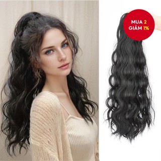 60cm Kinky Xoăn Đuôi Ngựa Phần Mở Rộng Tóc Với Nâng Cấp Vuốt Kẹp Tóc Giả Tổng Hợp Cho Nữ