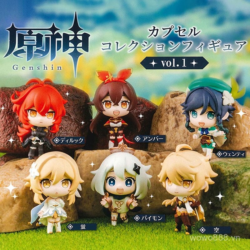 Nhật Bản BUSHIROAD Genshin Gashapon Diluk Wendy Firefly Dahlia Trang trí chơi hợp thời trang