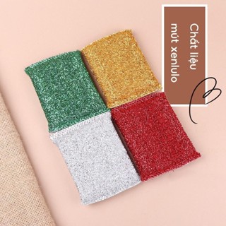 Bộ 4 miếng rửa chén kim tuyến đa năng siêu sạch cao cấp - Hùnghome