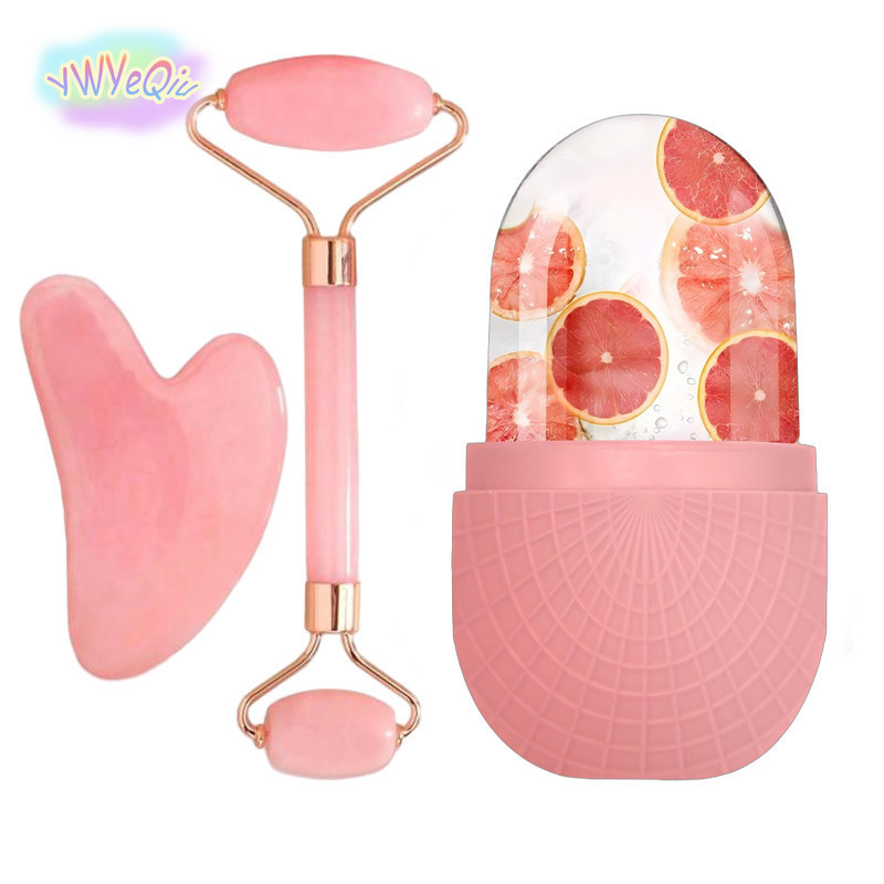 Bộ dụng cụ massage Ice Roller, Silicone Ice Roller, Scraping Board, Dùng để massage mặt, mặt