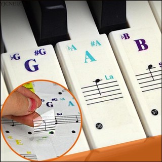 Nhãn dán bàn phím đàn piano YJCNELCR cho 88 61 49 phím Nhãn dán đàn piano có thể tháo rời trong suốt