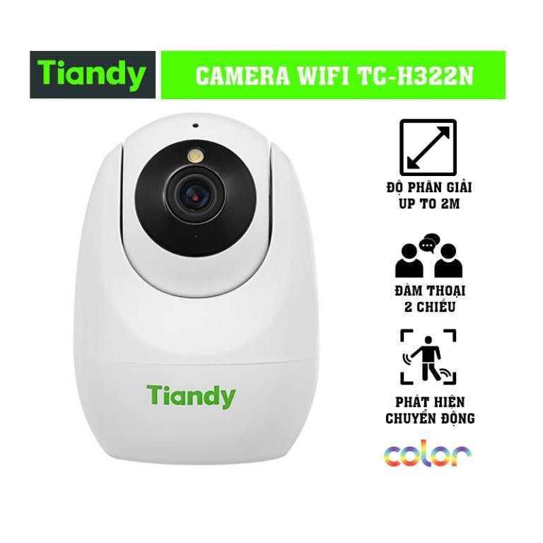[Chính hãng] Camera Wifi Tiandy TC-H322N – 2MP, Quay Quét 360°, Hồng Ngoại 10m, Đàm Thoại 2 Chiều