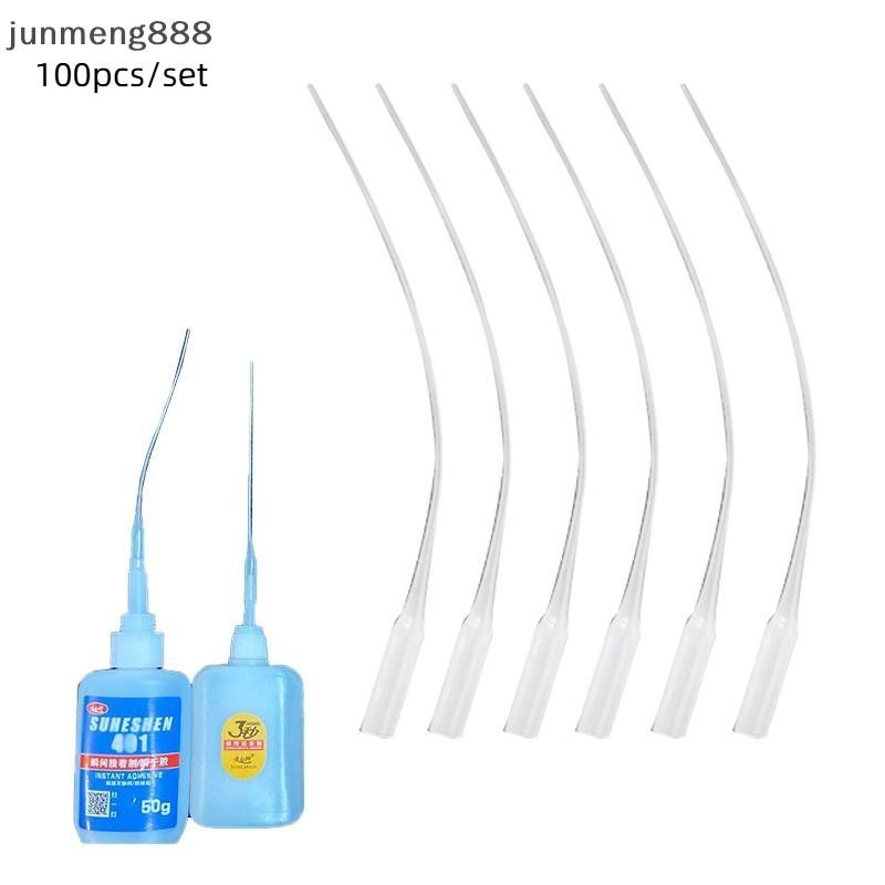 Junmeng888 100 Cái / bộ Đầu Keo Keo Keo Nhựa Micro-Tips Keo Extender Độ Chính Xác CA Keo Applicator 