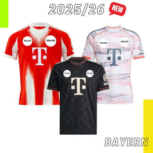 Bayern _ Munchen _ Munich Away Kit 2025 / 26 24 / 25 Bộ bóng đá Người hâm mộ Số phát hành Murah Baju
